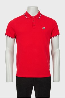 Men's red polo shirt