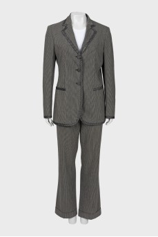 Striped wool suit