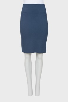 Blue straight skirt