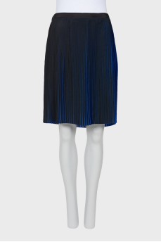 Two-tone pleated skirt