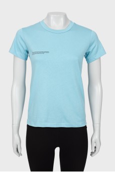 Blue T-shirt with tag