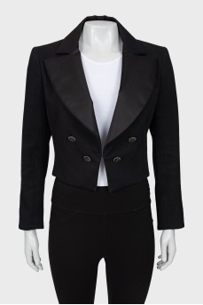 Black jacket with peak lapels