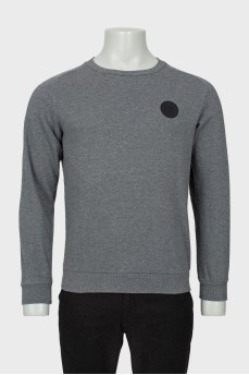 Men's gray sweatshirt with brand logo