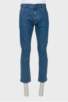Men's blue straight fit jeans