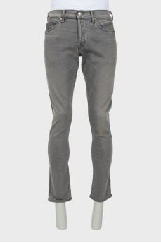 Gray men's jeans