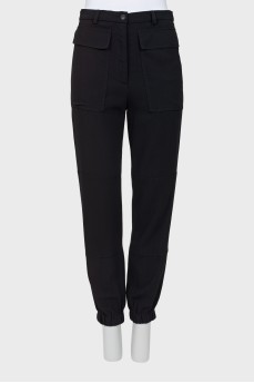 Black pants with elastic at the bottom