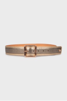 Gold leather belt