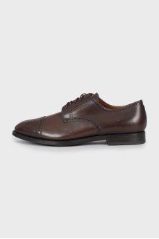 Men's brown leather brogues
