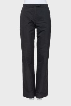 Charcoal trousers with tag