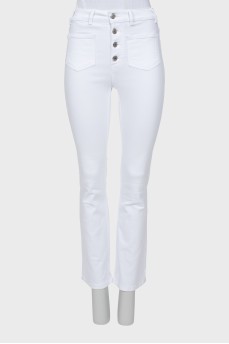 White jeans with pockets