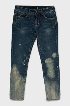Stained jeans