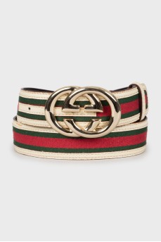Textile belt with logo