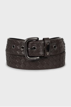 Men's braided leather belt