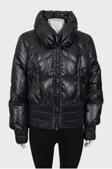Black quilted jacket