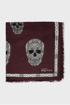 Scarf with skull print