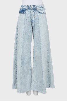 High waisted palazzo jeans