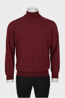Men's wool golf burgundy color
