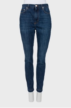 Skinny jeans with back logo