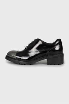 Patent leather oxfords