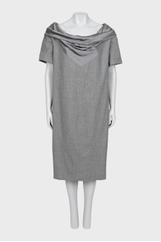 Gray shift dress
