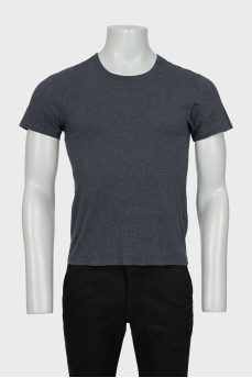 Men's gray T-shirt with corporate logo