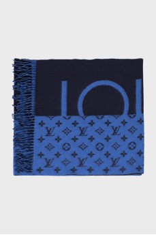 Cashmere scarf with signature print