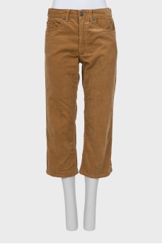 Cropped corduroy trousers