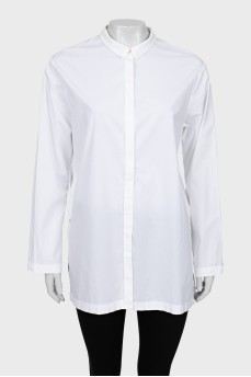 White shirt with slits on the sides