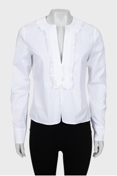 White V-Neck blouse