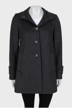 Cropped wool coat