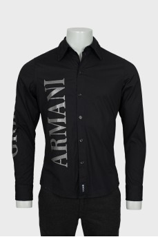 Men's black shirt with brand logo