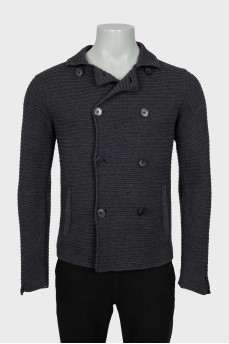 Men's double-breasted cardigan