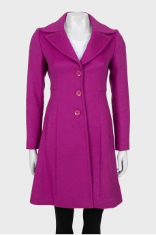 Purple wool coat