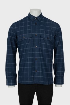 Men's dark blue shirt with tag
