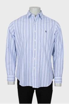 Men's striped shirt with logo