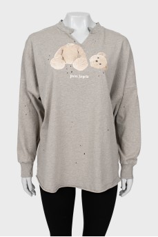 Long sleeve with torn effect