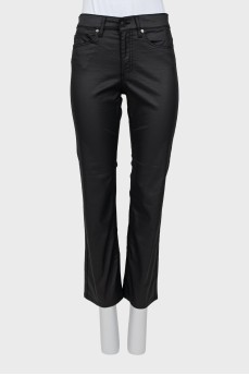 Black straight trousers