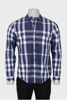 Men's plaid shirt with pockets