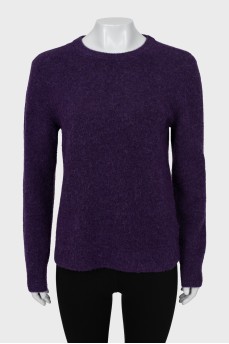 Knitted purple sweater