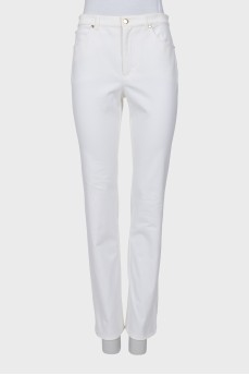 Straight-leg jeans in white