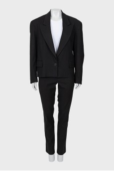 Black suit of jacket and trousers