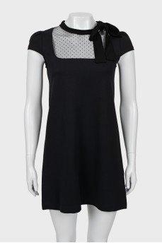 Black A-line mini dress