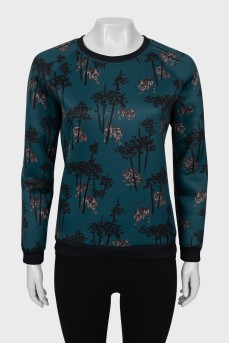 Straight-fit sweatshirt with print