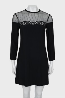 A-line dress with mesh