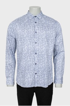 Men's two-tone printed shirt