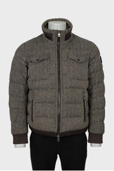 Men's printed wool jacket