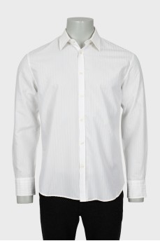 Men's white striped shirt