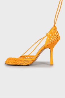 Orange Stretch sandals