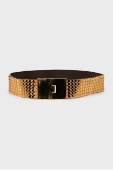 Gold-tone elastic belt