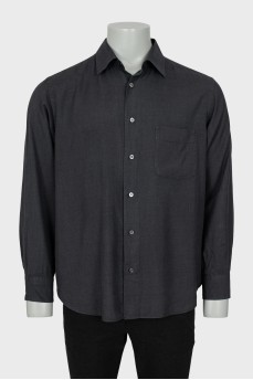 Gray men's shirt with pocket